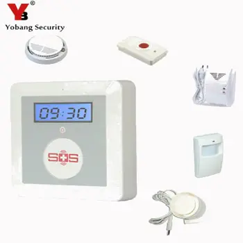 

YobangSecurity IOS Android APP Elderly Alarm Button Elderly Care Alarm with Smoke Fire Detector PIR Sensor Siren Gas Detector