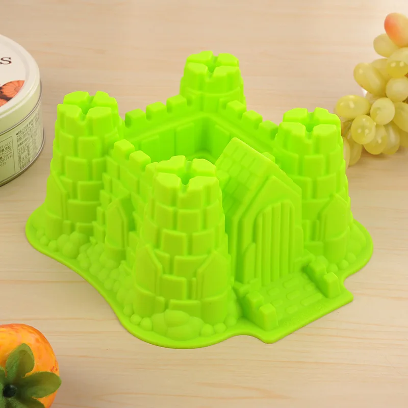 3d Castle Bundt Cake Pan Bread Chocolate Bakeware Silicone Mold E164