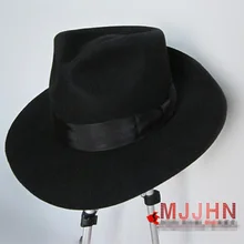 MJ Майкл Джексон Billie Jean с именем черная фетровая шерстяная шляпа Trilby коллекция для выступлений вечерние шоу имитация подарка