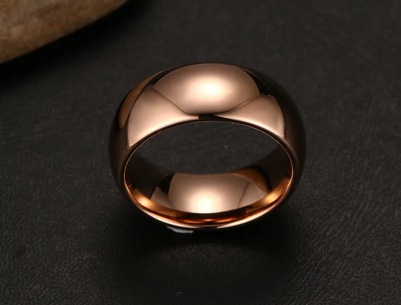 

Top Quality Tungsten Steel Simple Rose Gold Ring Men Wedding Engagement Rings Fashion Jewelry
