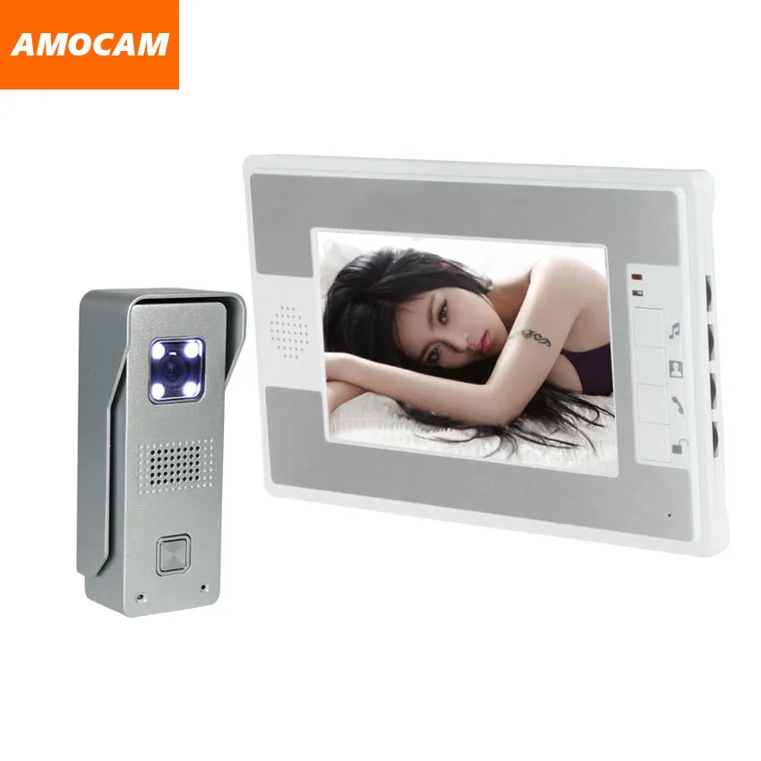 

7 Inch LCD Monitor wired video intercom Kits Doorbell Video Door Phone aluminum alloy Camera Video doorbell System