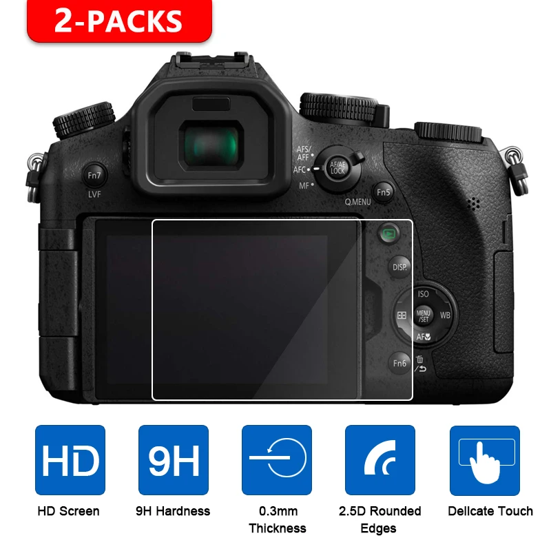 2 шт. закаленное стекло для защиты экрана Panasonic GF10 GF90 GF7 S5 GM1s G6 G5 FZ2000 FZ2500 TX2 ZS50 TZ70 FX700