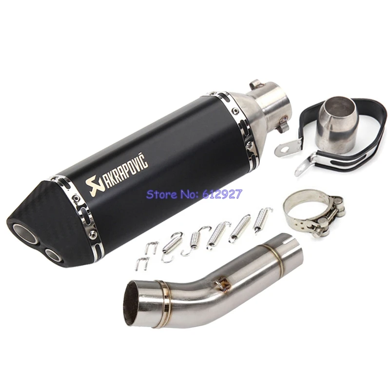 

Motorcycle CB400 Exhaust System Connect Link Mid Pipe with Akrapovic Exhaust Muffler Pipe Laser Marking