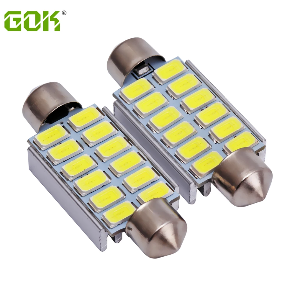 20 шт./лот гирлянда 42 мм LED 5630 5730 12SMD 41 Canbus без ошибок светодиодная купольная лампа