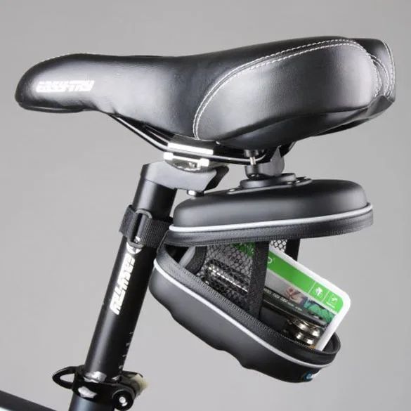 Велосипедная мини-сумка на седло, водонепроницаемая велосипедная корзина, задняя велосипедная сумка на сиденье, EVA задний Чехол, непромокаемая велосипедная сумка для хранения, черный чехол