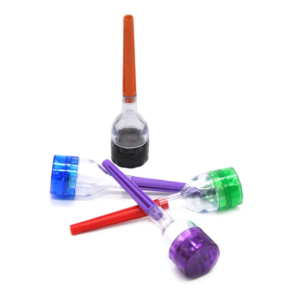 Grinder Cone Roller Plastic Acrylic Herb Grinder Weed Smoke Tobacco