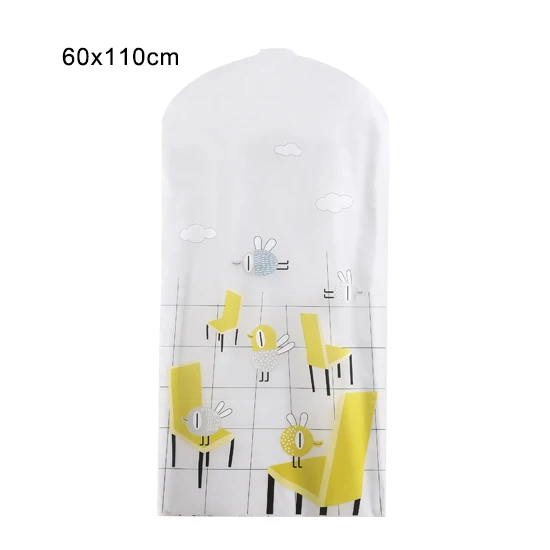 Вакуумные пакеты для хранения одежды пылезащитный чехол для костюма протектор шкаф сумка для хранения ткань подвесная Одежда Пальто Пылезащитный - Цвет: yellow-60x110