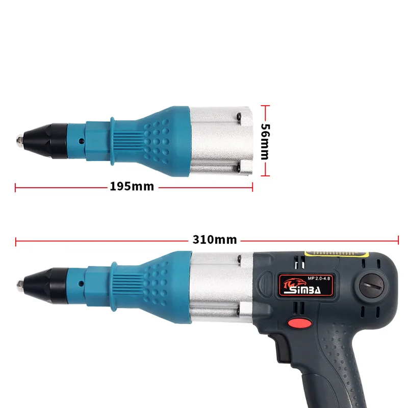 400 Вт Электрический пистолет для ногтей глухие заклепки пистолет Клепальный Инструмент Электрический электроинструмент для 3,2-5,0 мм