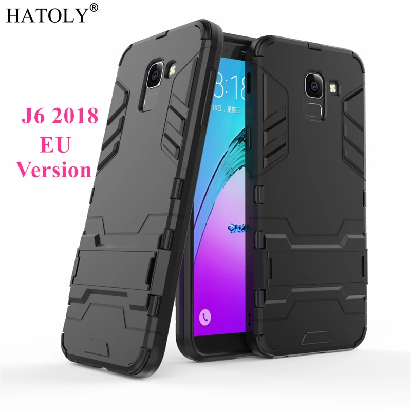 

HATOLY For Armor Case Samsung Galaxy J6 2018 Case Galaxy J6 Robot Silicon Rubber Hard Back Phone Cover For Samsung J6 2018 J600F