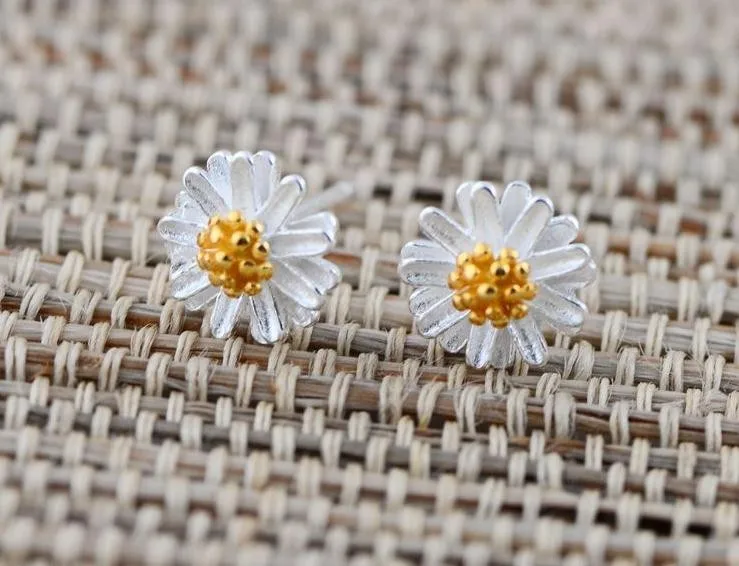 daisy fresh flower earrings (1)