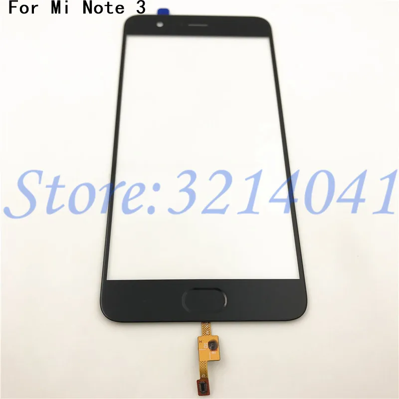 

New High Quality 5.5 inches For Xiaomi Mi Note 3 Note3 Touch Screen Digitizer Sensor Outer Glass Lens Panel With Fingerprint