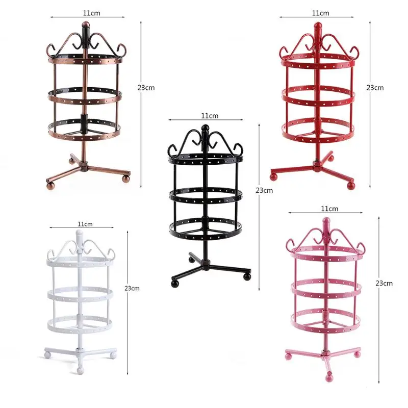 Подставка для ювелирных изделий, подставка для сережек, подставка для ювелирных изделий, подставка для хранения, металлическая вращающаяся подставка-держатель