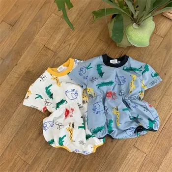 

EnkeliBB Cute Baby Summer Clothes Boys Girls Crocodile Romper Lovely Design Baby Romper Boys Clothes For Summer Korean baby