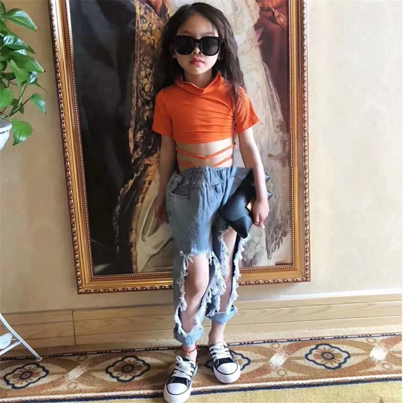 girls jeans pant top