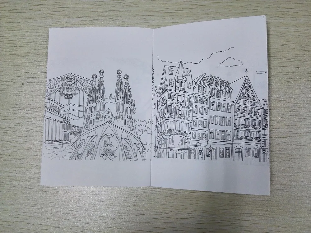 English Edition Around The Worid Coloring Book 16 Pages Secret Garden Styles For Adult Relieve Stress Painting Drawing Books In From Office School