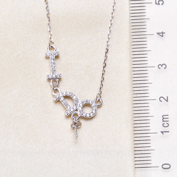 

925 Sterling Silver Pearl Necklace Chain with Pendant Mountings Necklace Findings Jewelry Parts Fittings Accessories