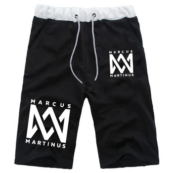 

Unisex Short Pants Summer Sports Breathable Pants Marcus & Martinus Sweat Print Cotton Beach Jogger Fitness Knee Length Trousers