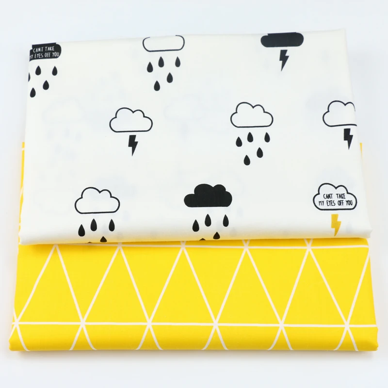

Raindrop Printed baby cotton quilting Fabric by meter DIY Sewing Quilt Scrapbooking Tissue Needlework Material Curtain