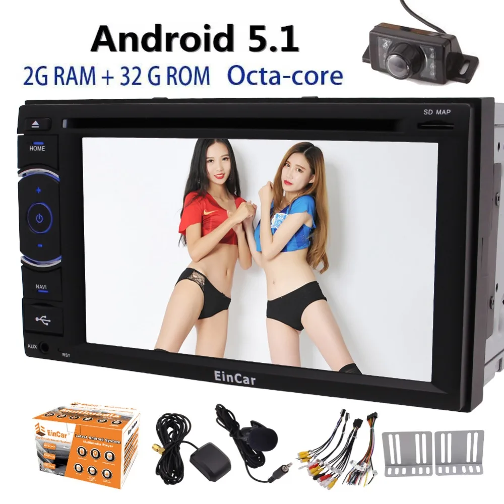 

Rearview camera Android 5.1 Car dvd Stereo 2 Din HeadUnit In Dash Car Autoradio in dash GPS Navagation Support Bluetooth Phone