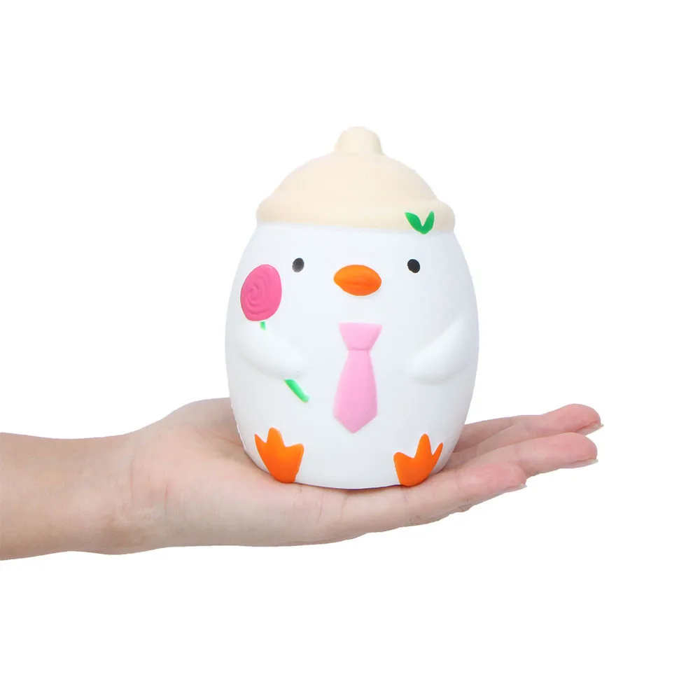 Игрушка Squee Squishy супер розовый кавайный цыпленок дети медленно поднимающийся Ароматизированная игрушка для снятия стресса забавная эластичная 12 см подарки на день рождения