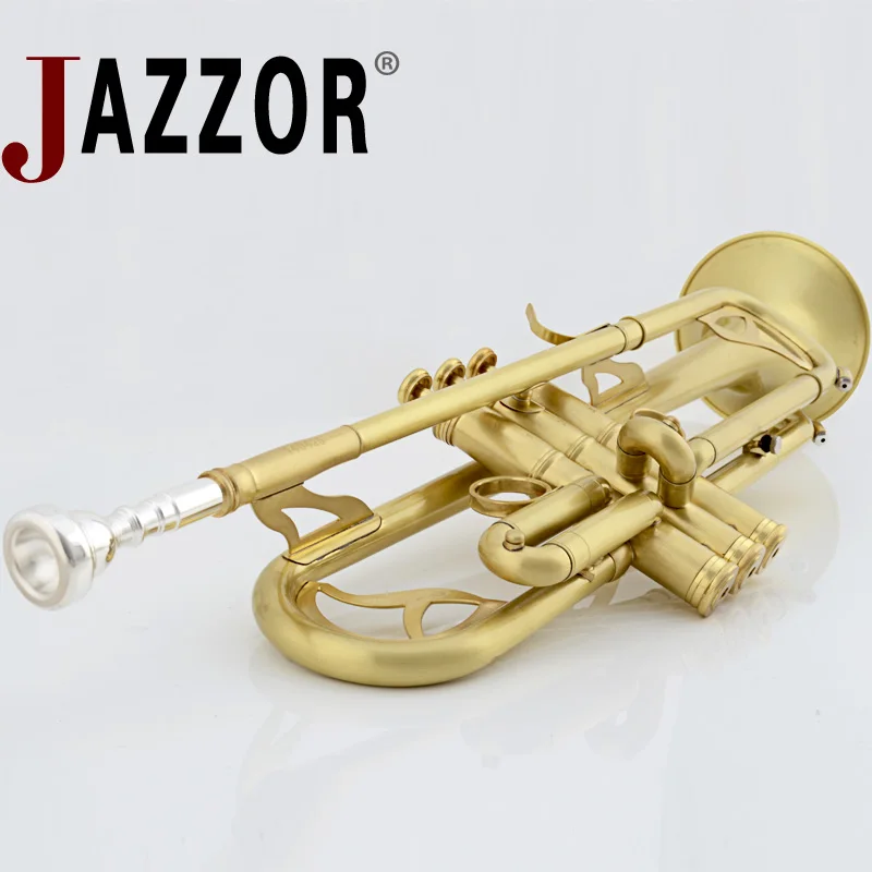 JAZZOR JBTR 450 professional B плоская труба матовая с мундштуком чехол ветровые инструменты|b