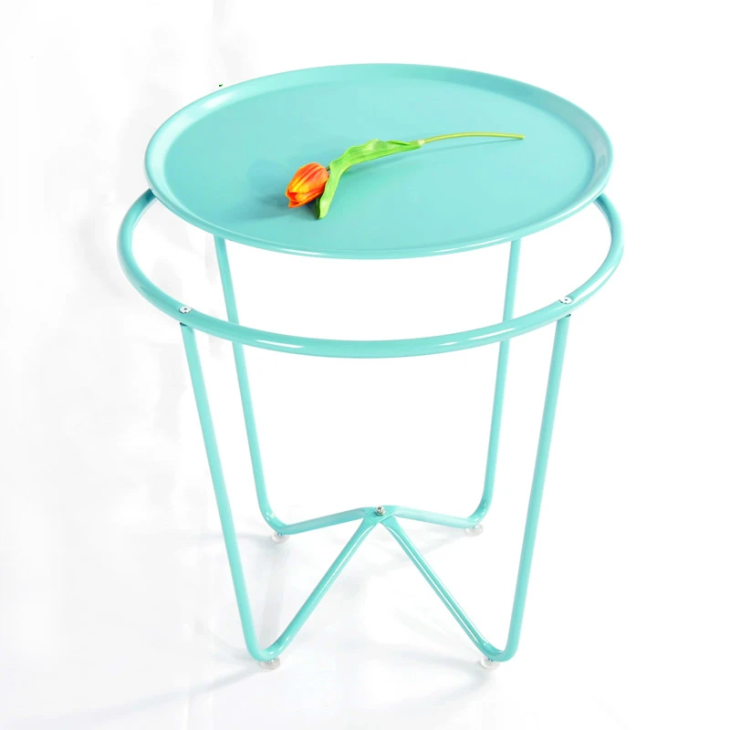 Assemble Home Simple Tea Table Living Room Iron Small Round Fashion Small Side Table Assemble Home Simple Tea Table Living Room Iron Small Round Fashion Small Side Table