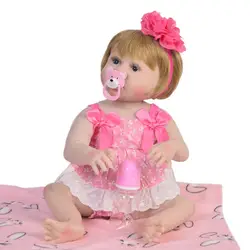 Reborn 23 дюймов кукла игрушки полный силиконовые bebe Принцесса Малыш Новый дизайн реального прикосновения высокое качество подарок на день