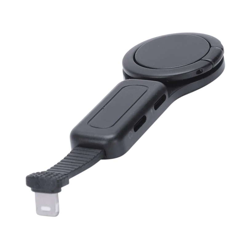 2 In 1 Phone Headphone Adapter Ring Holder,Upgrade Extender Jack Audio Earphone Connector Charger Adaptor For Iphone 6/7/8/X/X