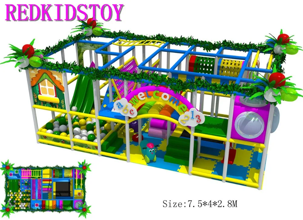 

Premium Quality Free Design Shipped to Chile Colorful Indoor Playground 7X4.5M