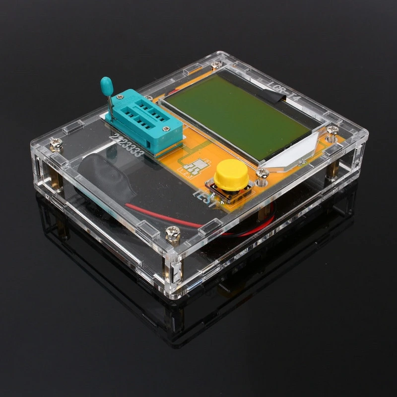 LCR T4 Mega328 измеритель транзисторов прозрачный акриловый чехол тестер батарейный