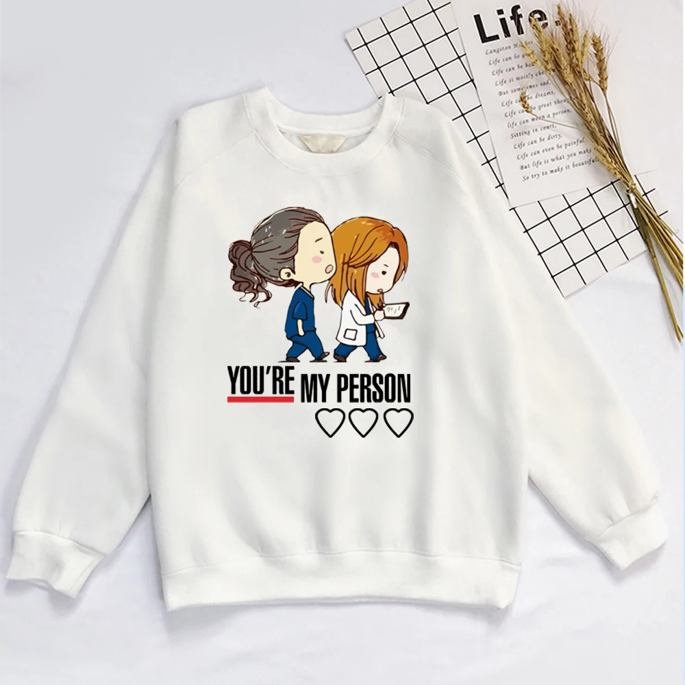 Толстовка с изображением анатомии Greys толстовка You are my Sweatershirt уличная одежда |