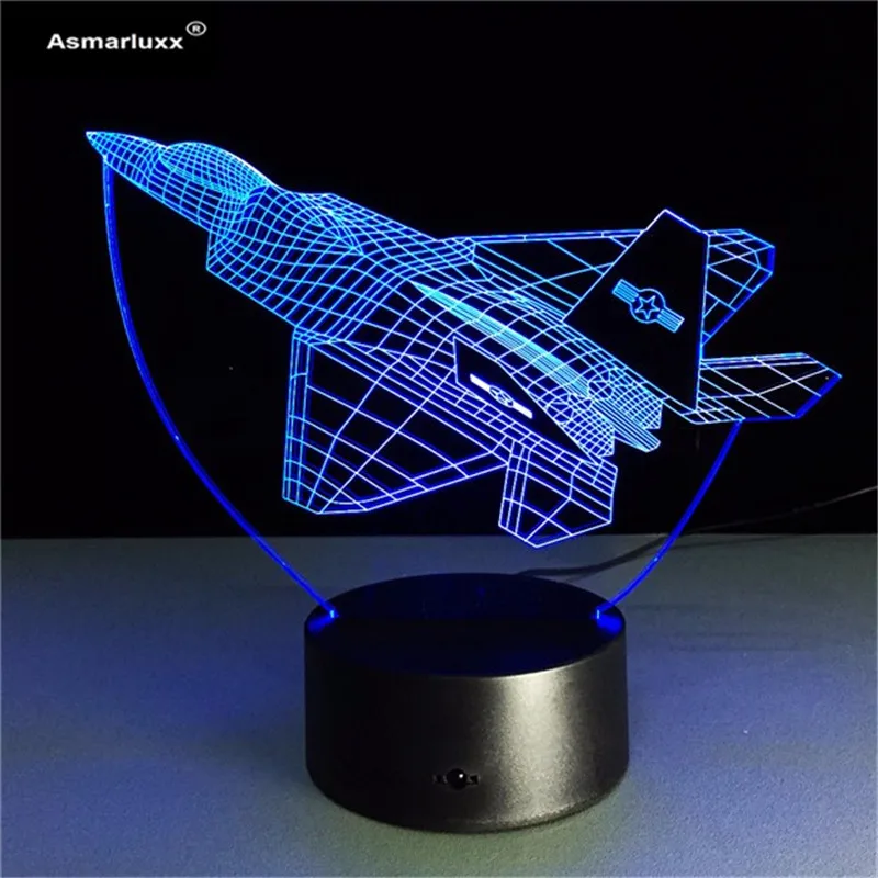 Asmarluxx Aircraft 3d led lamp0001