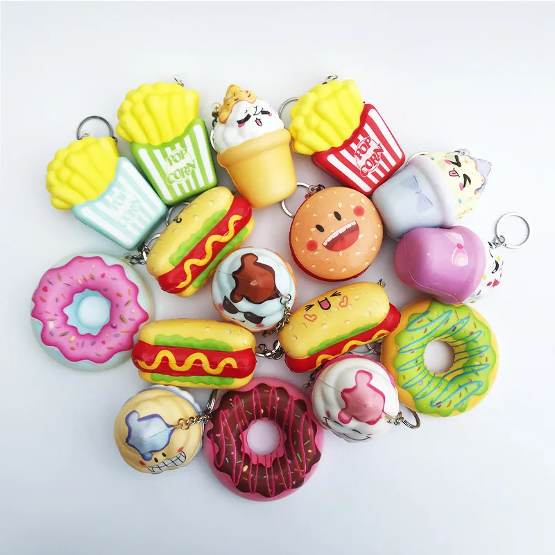 

3 to 24 PCS kinds of Squishies Donut Burger Ice Cream Kids birthday gift pack Soft PU foam Relieve stress toys Slow rebound