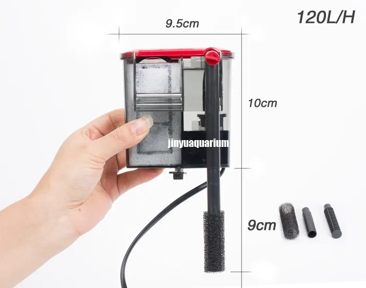 Топ Внешний повесить на силовой фильтр Тихая тишина аквариумная Рыба Вода растительный бак заменить картридж мини нано