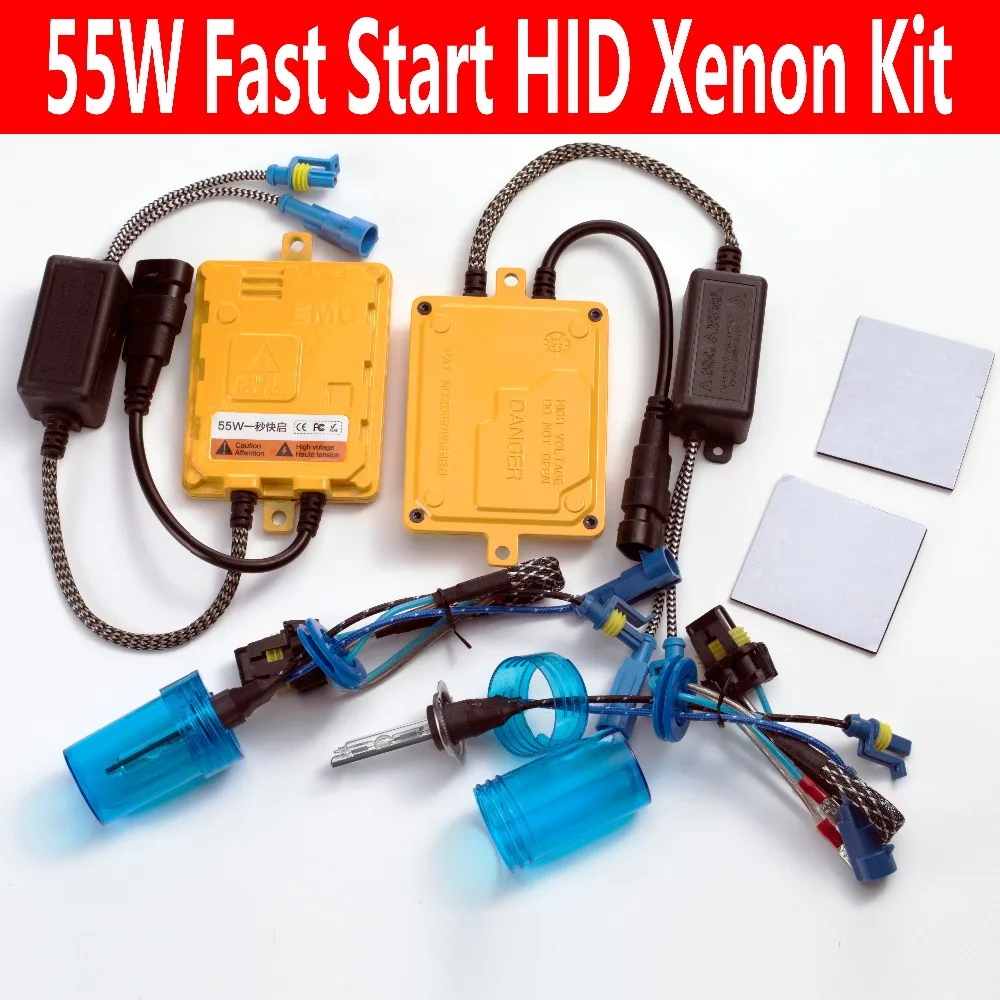 

12v 55w Fast Start kit xenon H7 H1 H3 H4 H11 H8 H9 HB3 HB4 9005 9006 881 H27 9012 D2S 4300k 6000k HID xenon headlight