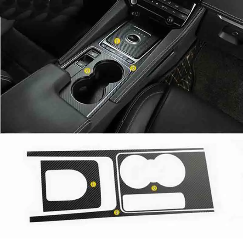 font b Car b font accessories Water glass and Gear Carbon fiber sticker Cover font