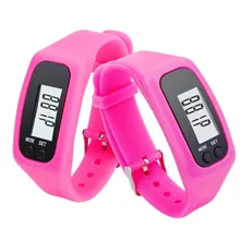Men Women Watches Digital LCD Pedometer Calorie Counter Bracelet Candy Color Fashion Sport Watches for Lovers Wholesale 30A24