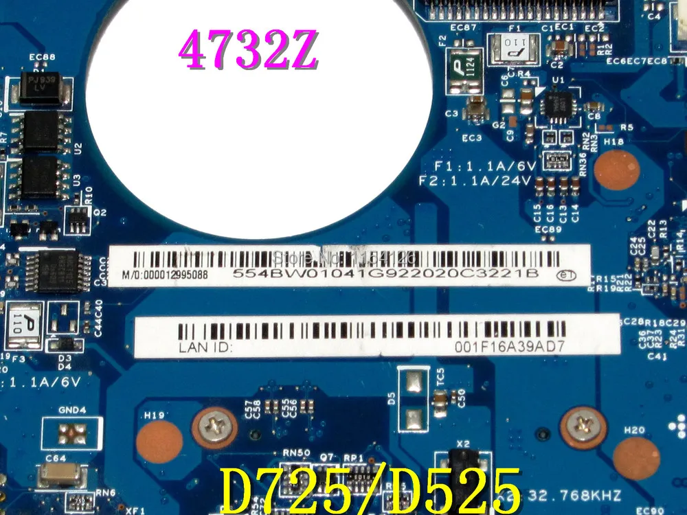 Ноутбук материнская плата для Acer 4732Z D725 D525 NB. N4401.001 NBN4401001 интегрированный DDR2 полностью протестирована