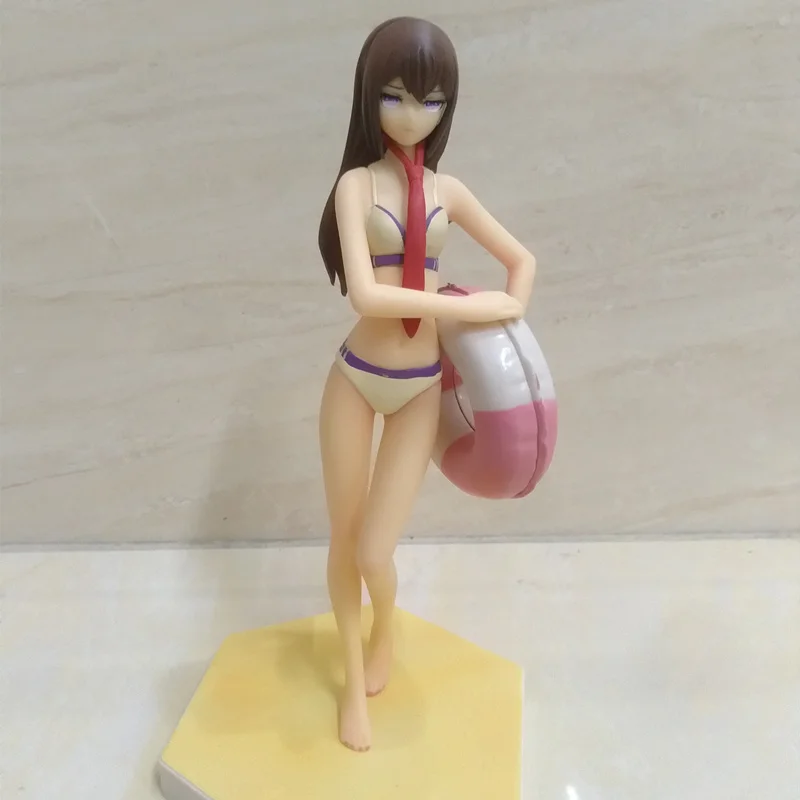 Аниме Steins Gate Makise kurisu купальник Ver ПВХ фигурка Коллекционная модель кукла игрушка