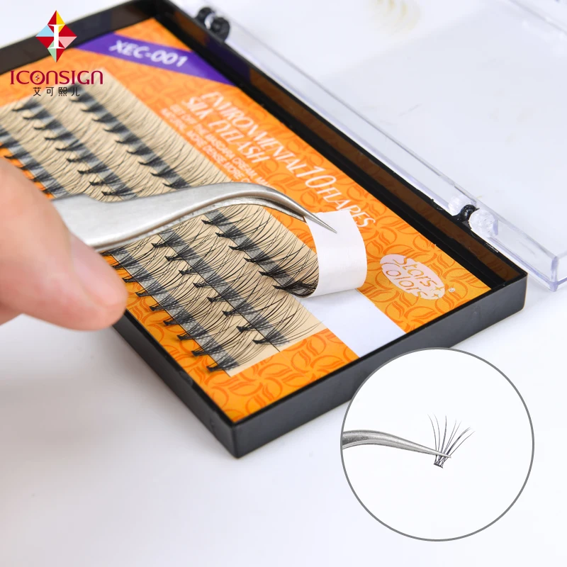 Цена 7 Коробки комплект C Curl 10d толстый тип наращивания ресниц высокого качества шелк наращивание ресниц false lash
