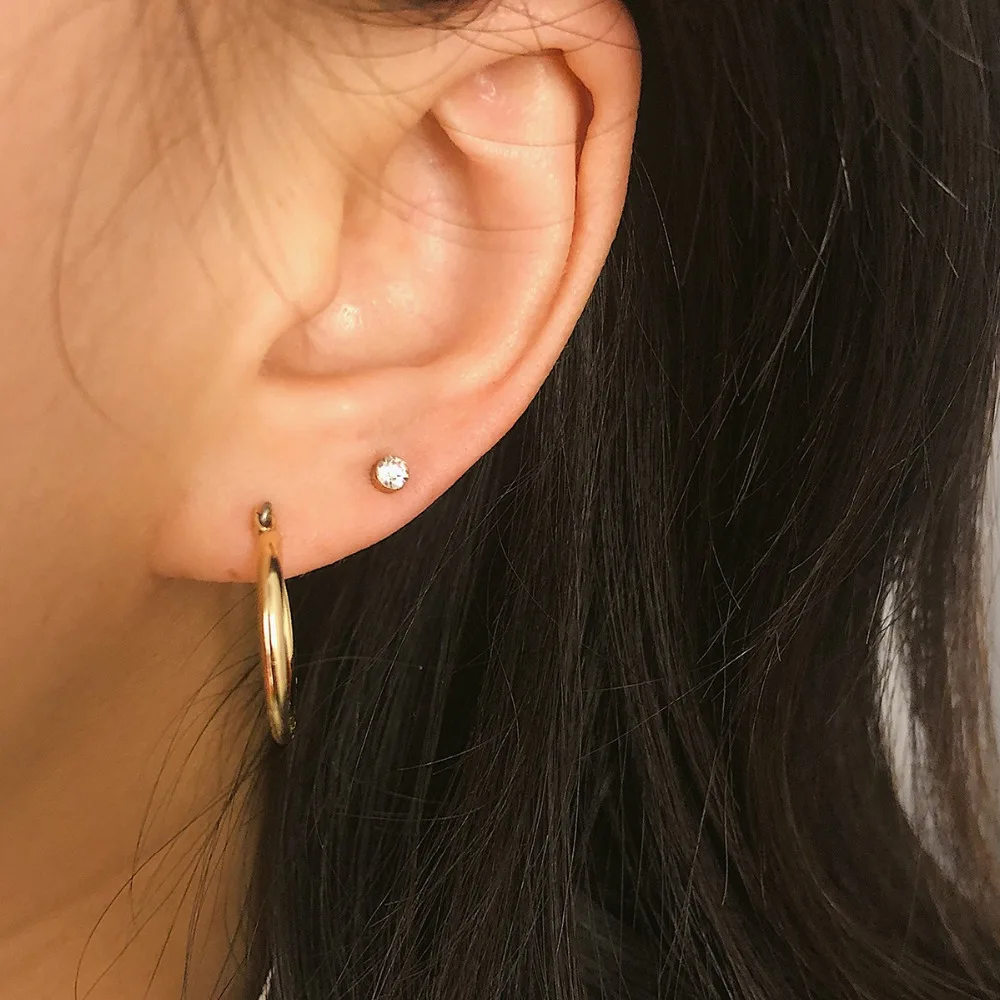 

OLOEY 2019 Hot Earrings For Women Fashion Geometric Ear Jewelry Accessories Sets Female Casual Crystals Round Earrings Gift Lady