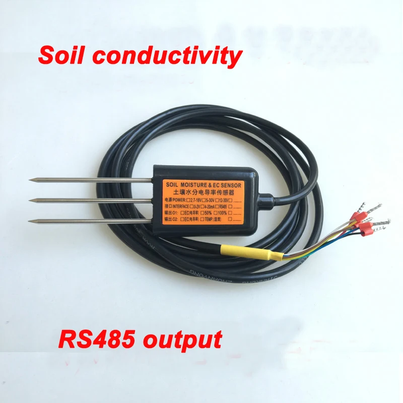 

Free shipping EC10 Output RS485 Soil conductivity measurement high quality ec conductivity sensor