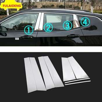 

8pcs For Jeep Compass 2017-2018 stainless steel Window Frame Sill Trim Center Pillar Post Cover Car Styling Accessories
