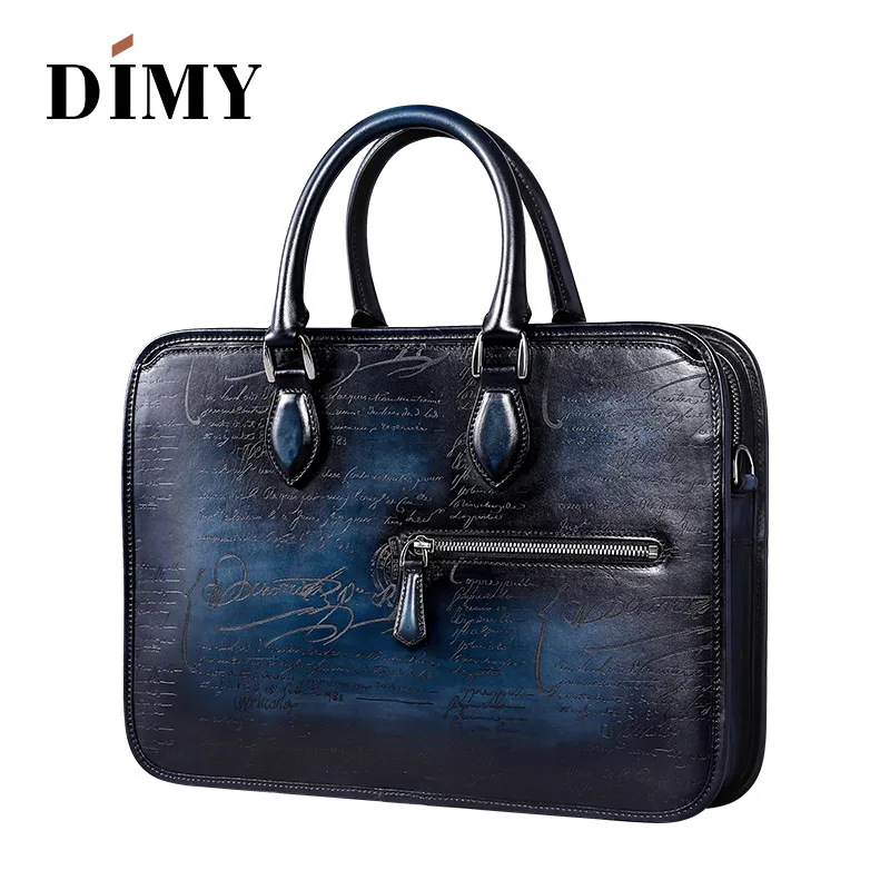 Портфель DIMY итальянский мужской из телячьей кожи сумка для ноутбука 2018 дюйма