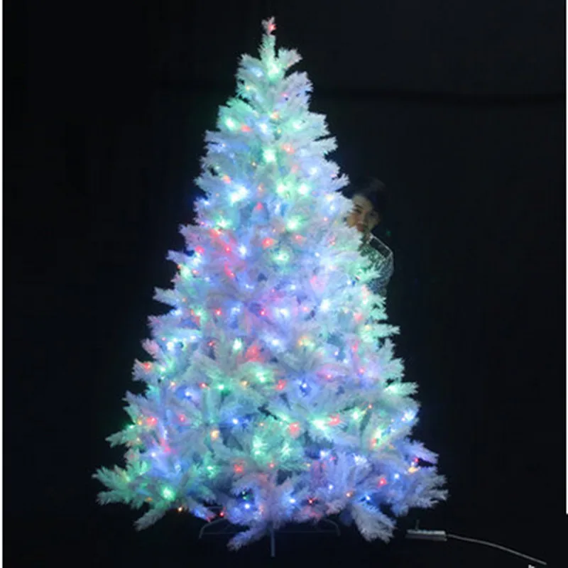 Lista 98+ Foto Arbol De Navidad Blanco Con Luces Azules Actualizar