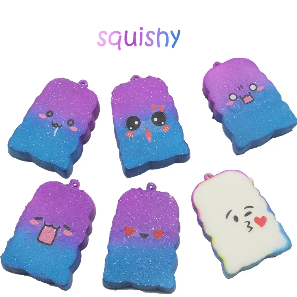 

Squishy Galaxy Toast Slow Rising Cartoon Cream Scented Stress Relief Toys Phone Charm Slow Rising Squeeze Toys CollectionZ04