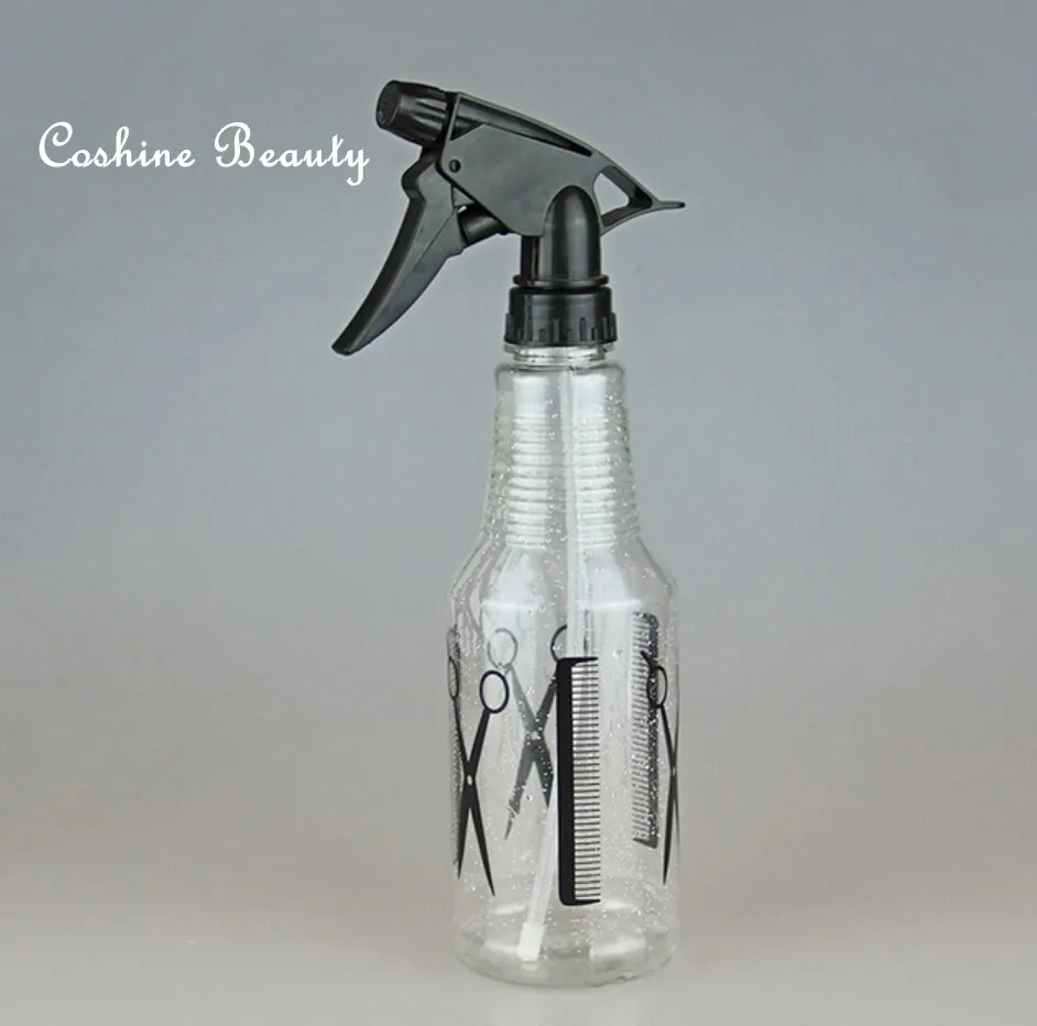 

450ml Empty PET Transparent Atomizer Spray Bottles Multifunction Hair Style Salon Refillable Bottles