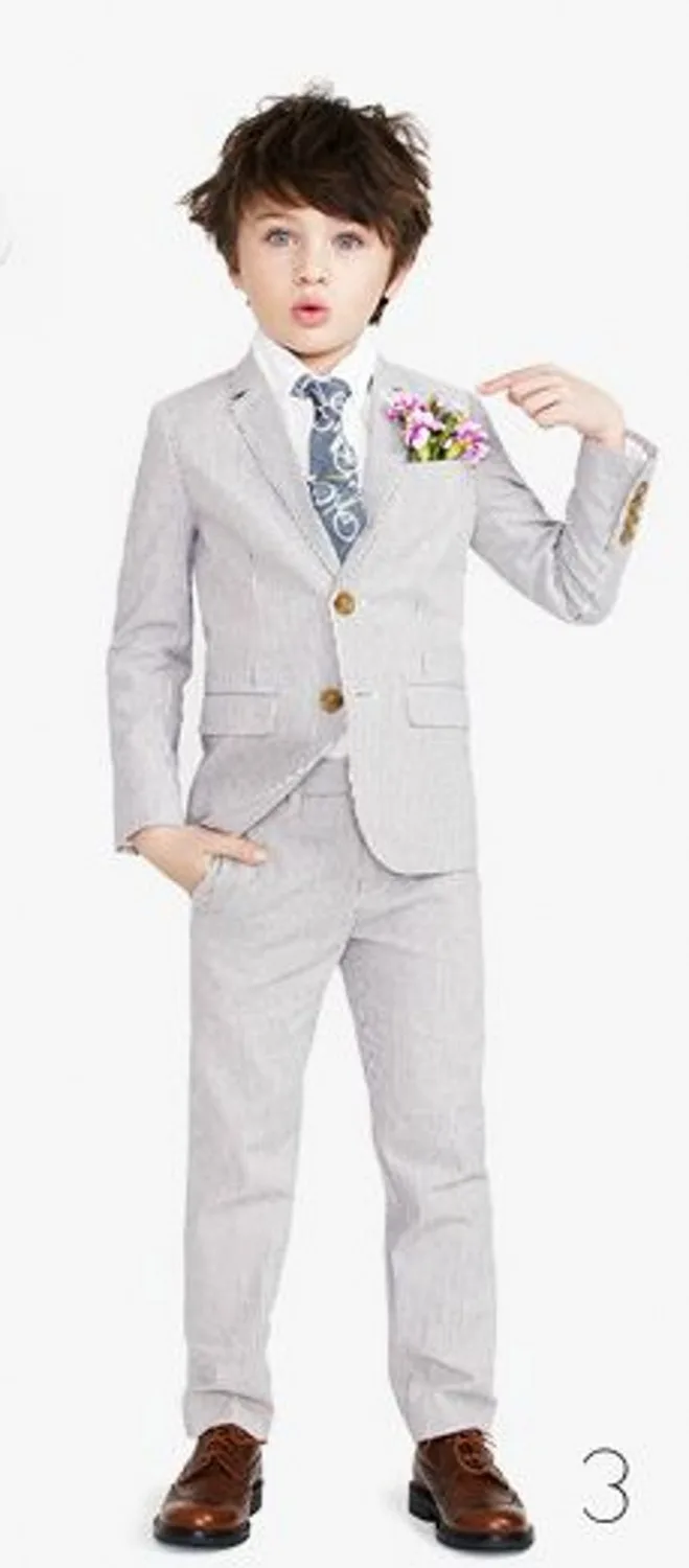 Серые костюмы для мальчиков с 2 пуговицами и 3 карманами для свадебной вечеринки, торжественных мероприятий, на заказ, лучший выбор для мальчиков