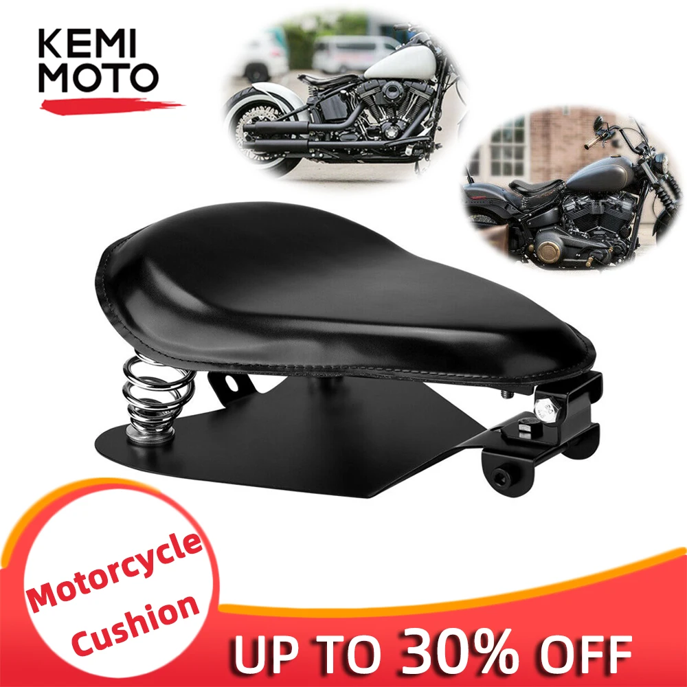 

3 inch 3" PU Leather Motorcycle Solo Seat Rivet Spring Bracket For Sportster 883 Chopper Bobber Custom For Honda For Yamaha