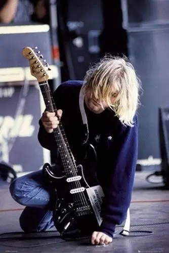 Home Decor Kurt Cobain Guitar 36c-Silk Art Poster Wall Sicker Decoration Gift